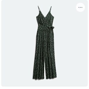 Kaileigh Dark Green & White Floral Jumpsuit